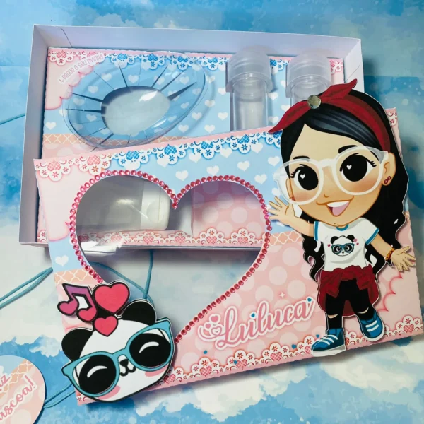 Arquivo digital de corte para kit mini confeiteiro de Páscoa tema Luluca em formatos Studio, PNG e PDF.