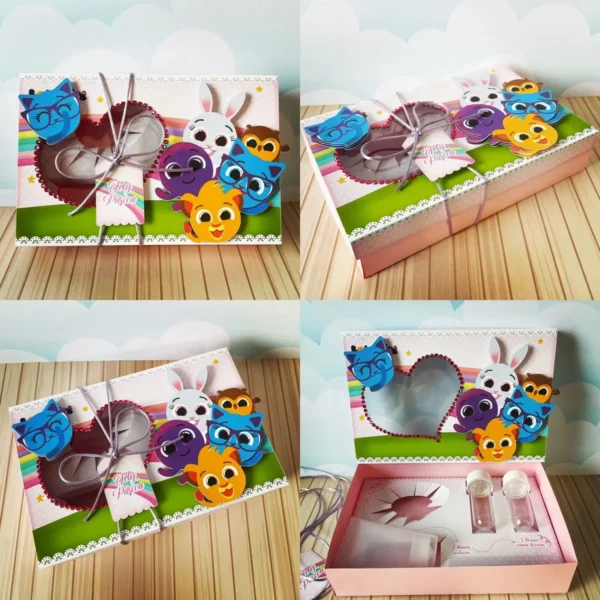 Arquivo digital de corte para kit confeiteiro de Páscoa tema Bolofofos em formatos Studio, PNG e PDF.