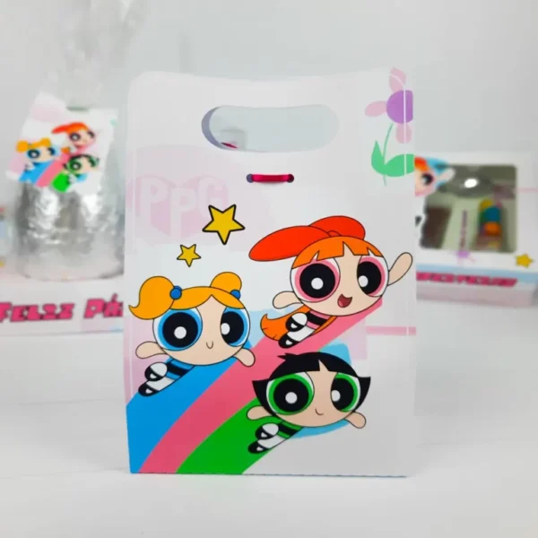 Itens personalizados para Páscoa das Meninas Superpoderosas em arquivo digital Studio e PDF.