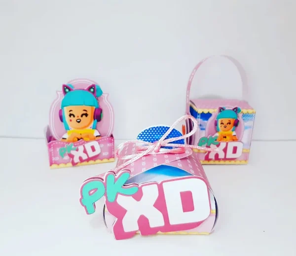 Moldes digitais de personalizados PK XD em Studio e PDF para decoração e toppers de bolo.