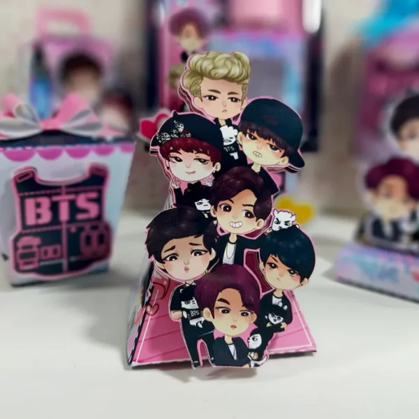 Kit de arquivos digitais para personalizados de aniversário tema BTS com corte digital e manual.