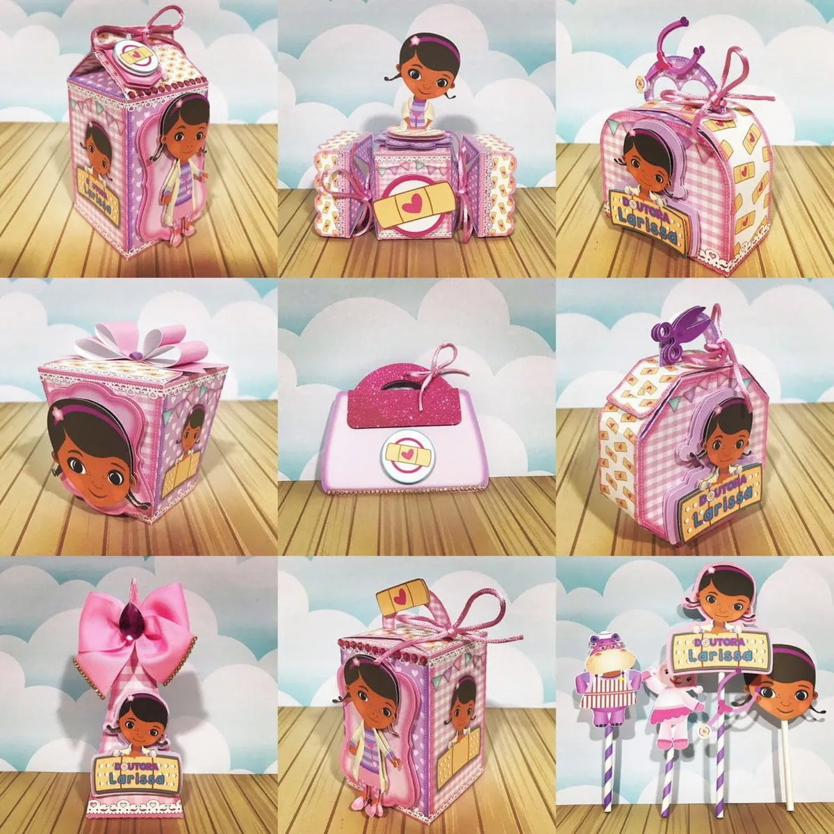 Kit digital de personalizados no tema Doutora Brinquedos nos formatos Silhouette Studio, PNG e PDF.