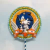 Kit digital de personalizados para festa de aniversário no tema Sonic nos formatos Silhouette Studio, PNG e PDF.