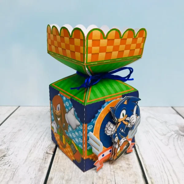 Moldes de caixas e embalagens do Sonic para recortar nos formatos Studio, PNG e PDF.