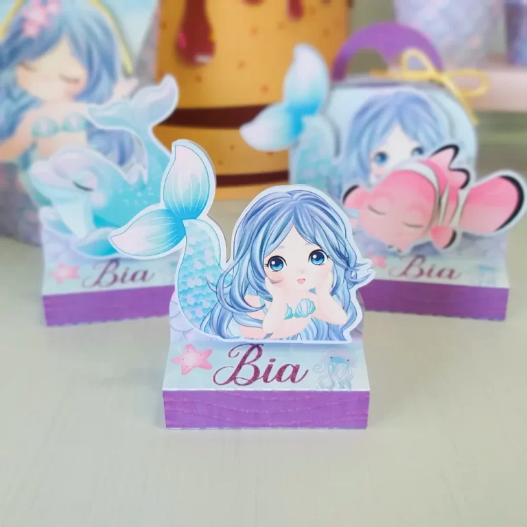 Moldes práticos de scrapfesta para personalizados de sereia em formatos Studio e PDF.