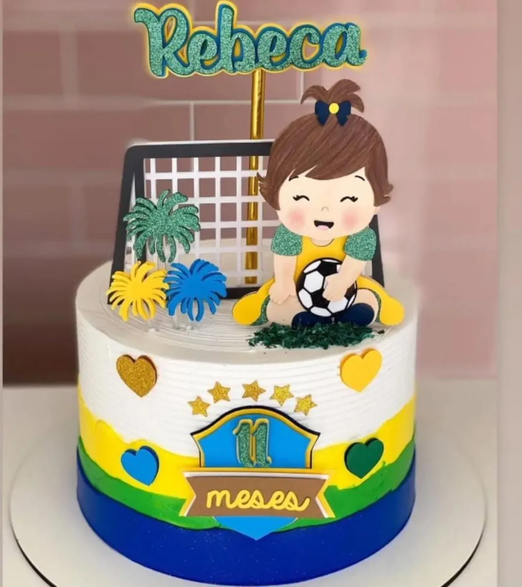 Topo de Bolo Brasil Menina Studio