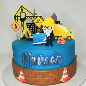 Arquivo digital de corte para topo de bolo no tema engenheiro civil em formato Silhouette Studio.