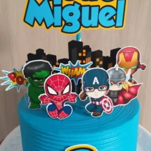 Arquivo digital de corte para topo de bolo no tema Vingadores Baby em formato Silhouette Studio