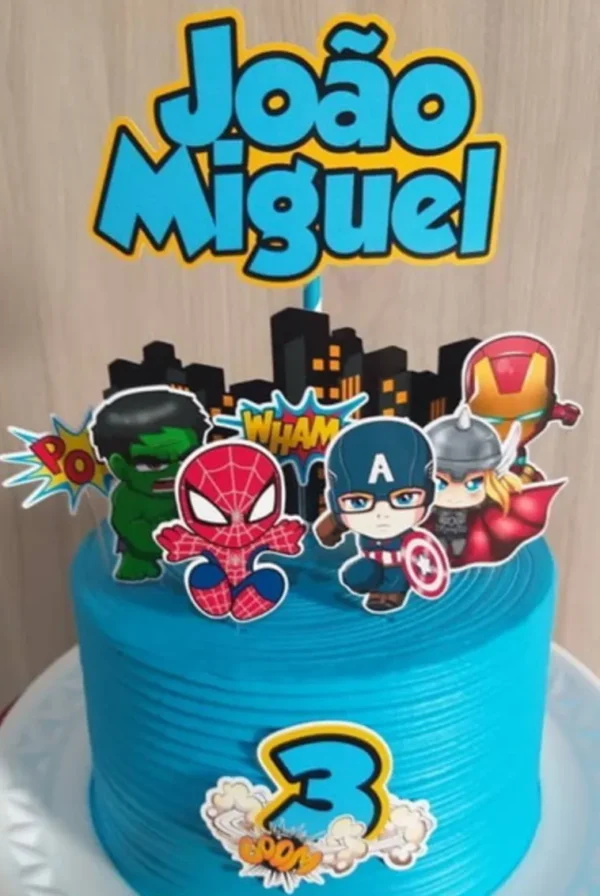 Arquivo digital de corte para topo de bolo no tema Vingadores Baby em formato Silhouette Studio
