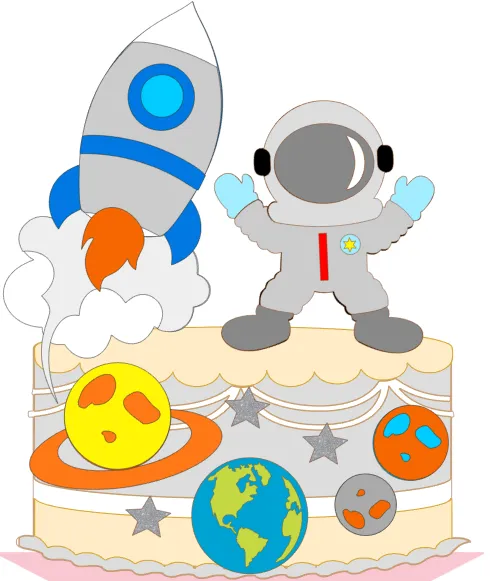 Topper de Bolo Tema Astronauta Studio