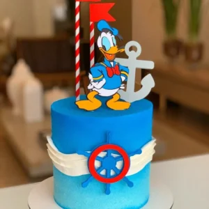Arquivo digital de topo de bolo do Pato Donald em formato Silhouette Studio para scrapfesta.