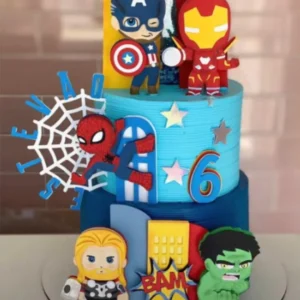 Arquivo digital de corte para topper de bolo no tema Vingadores em formato Silhouette Studio.