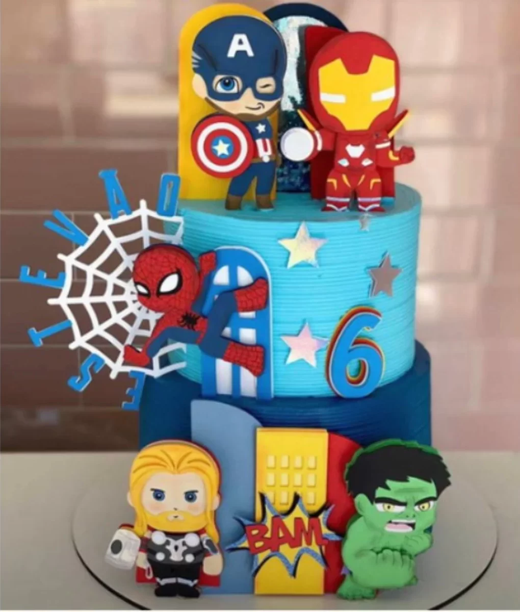 Topper de Bolo Tema Vingadores Studio