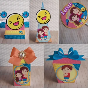 Caixinhas personalizadas de Maria Clara e JP prontas para recorte nos formatos Studio, PNG e PDF.