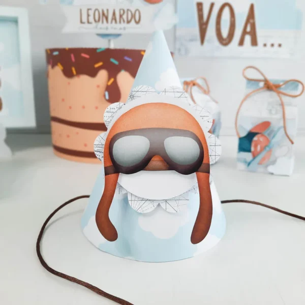 Moldes práticos de scrapfesta para lembrancinhas de aniversário de Aviador em formato Studio e PDF.