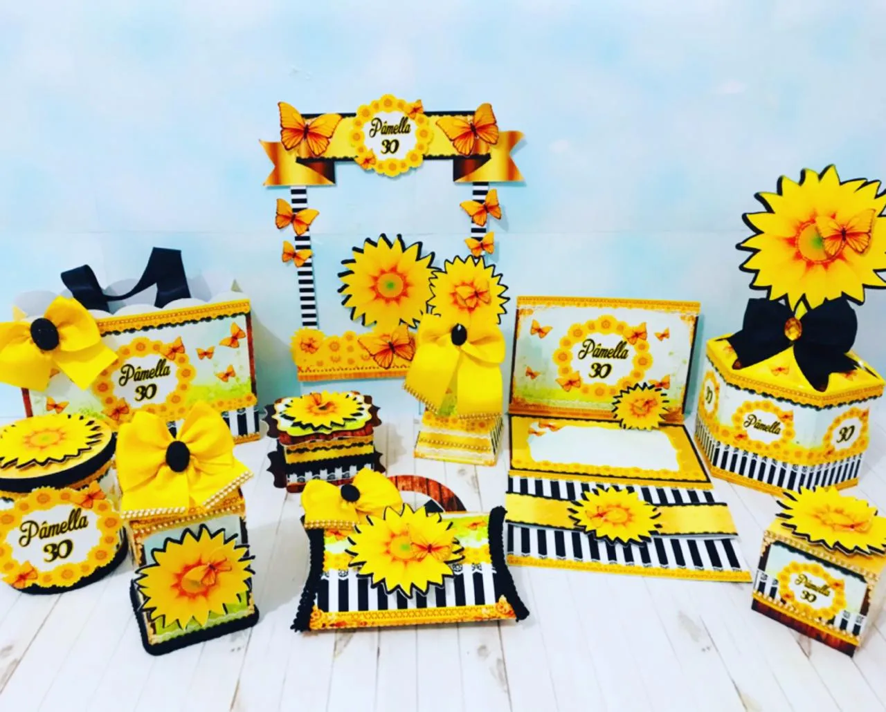 Arquivos de Corte Girassol: 10 Modelos Topper de Bolo Festa Top