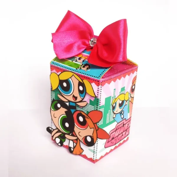 Kit digital de decoração para festas com topper de bolo e temas coloridos das Meninas Superpoderosas.