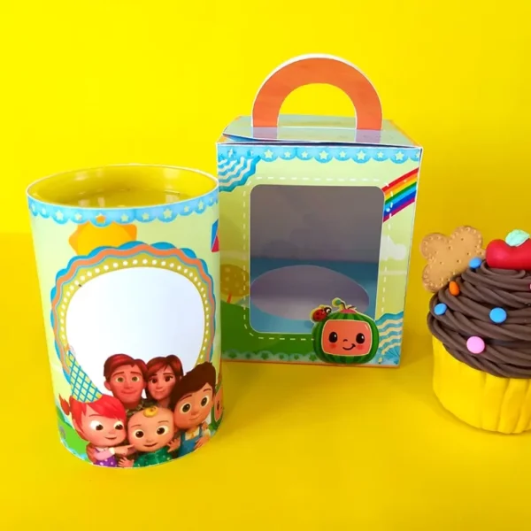 Moldes práticos de scrapfesta para lembrancinhas do Cocomelon em Studio e PDF.