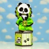 Moldes digitais em alta resolução do tema Panda Menino para papelaria personalizada e decoração de mesa de aniversário de menino.