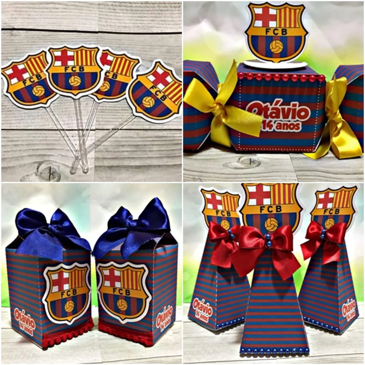 Arquivo de corte digital do tema Barcelona em formato Studio para Silhouette, exibindo o brasão do clube de futebol, listras verticais em azul e grená e elementos para composição de camadas organizadas para recorte.