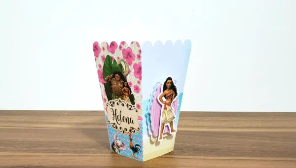 Caixinhas personalizadas da Moana prontas para impressão e recorte no Silhouette Studio.