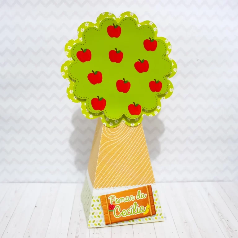 Moldes práticos de scrapfesta para lembrancinhas de aniversário de Pomar em formato Studio.