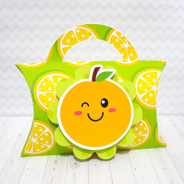 Caixinhas personalizadas de frutas prontas para recorte no programa Silhouette Studio.