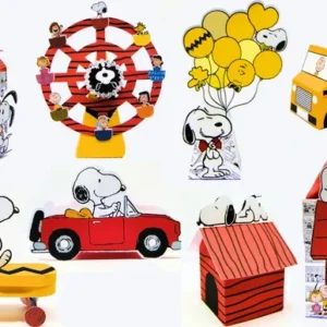 Arquivo digital de personalizados do Snoopy no formato Silhouette Studio.