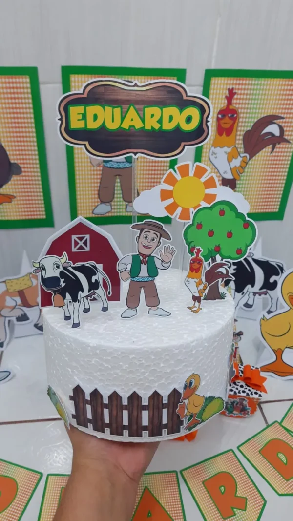 Moldes digitais em alta resolução do tema Fazenda do Zenon com contornos limpos para papelaria personalizada e caixas milk.