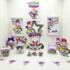 Molde digital de caixinhas e toppers das Meninas Superpoderosas para decoração de festas.