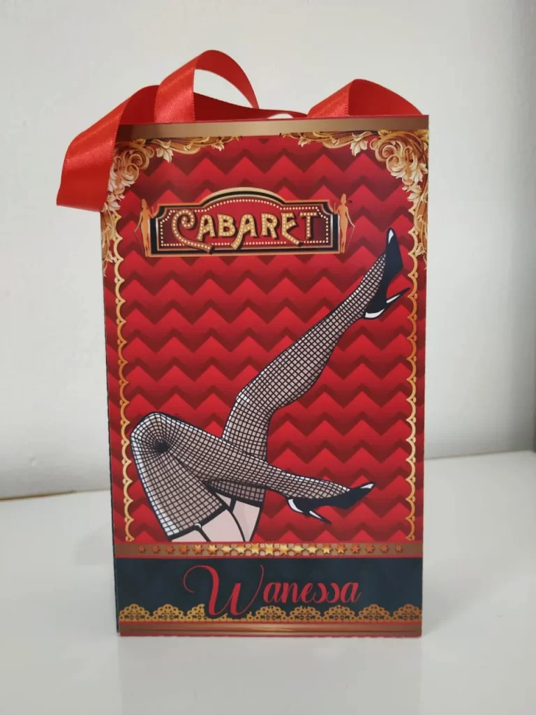 Moldes práticos de scrapfesta para lembrancinhas de Cabaré em formato Studio e PDF.