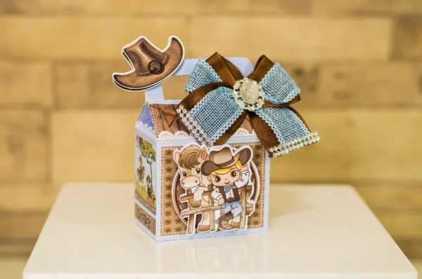 Kit digital de decoração para festas com topper e temas de rodeio e velho oeste Cowboy.