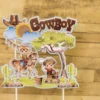 Moldes digitais em alta resolução do tema Cowboy para papelaria personalizada e decoração de mesa.