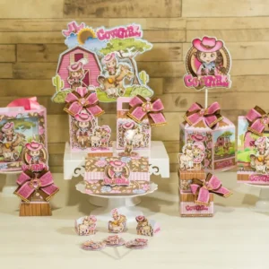 Caixinhas personalizadas de cowgirl prontas para impressão e recorte em Studio e PDF.