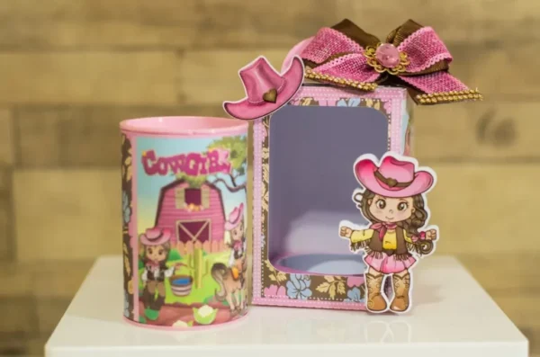 Kit digital de personalizados country no tema Cowgirl em Studio e PDF.