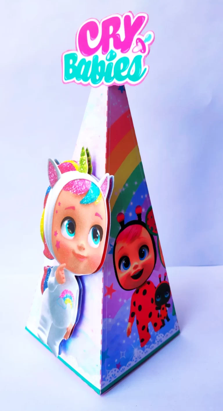 Topper de bolo para decoração de festas com o tema Cry Babies em formato Studio e PDF.