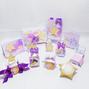 Kit digital de personalizados temáticos no tema estrelinha e céu em Studio e PDF.