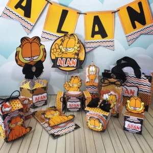 Kit digital de personalizados do gato Garfield em formato Studio, PNG e PDF.