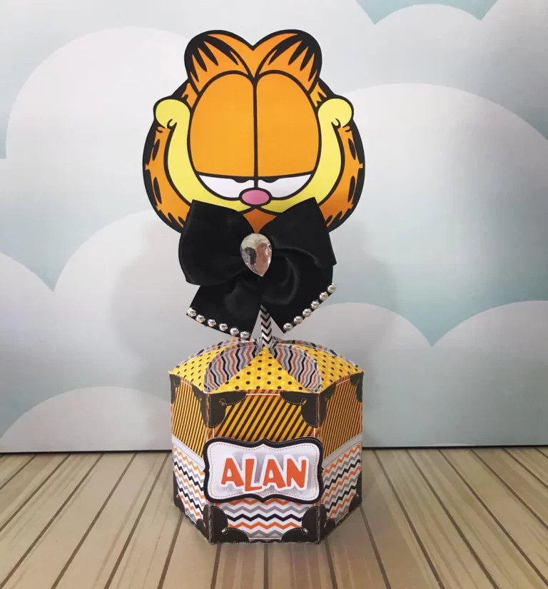 Caixinhas personalizadas do Garfield prontas para impressão e corte em Studio e PDF.