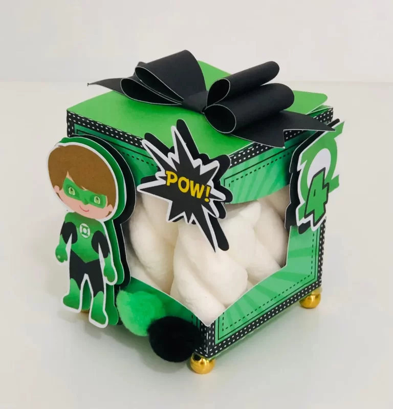 Arquivo digital para imprimir e cortar em casa decoração de festa e topper Lanterna Verde.