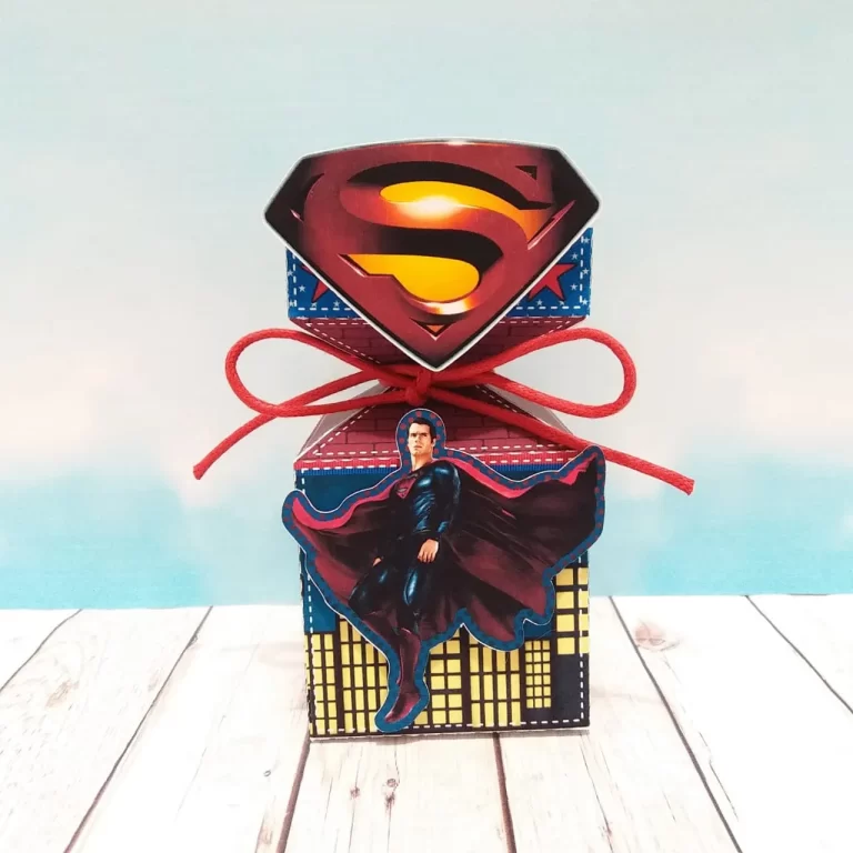 Arquivo digital para imprimir e cortar em casa decoração de festa e topper do tema Liga da Justiça.