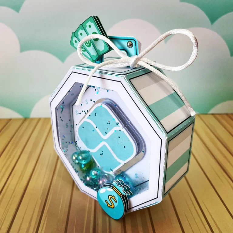Topper de bolo com uma caneca de chope com espuma realista transbordando, o símbolo do Pix estilizado com fundo de madeira e petiscos de boteco desenhados ao redor em camadas tridimensionais em arquivo digital de corte.
