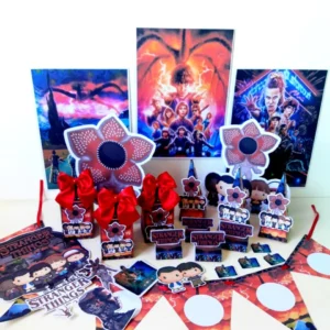 Kit digital de personalizados de suspense no tema Stranger Things em Studio e PDF.
