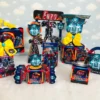 Moldes de caixas e embalagens decoradas do tema Transformers em Studio e PDF.