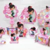 Arquivo digital de corte da personagem Vanellope von Schweetz com elementos de doces para decoração de festa infantil.