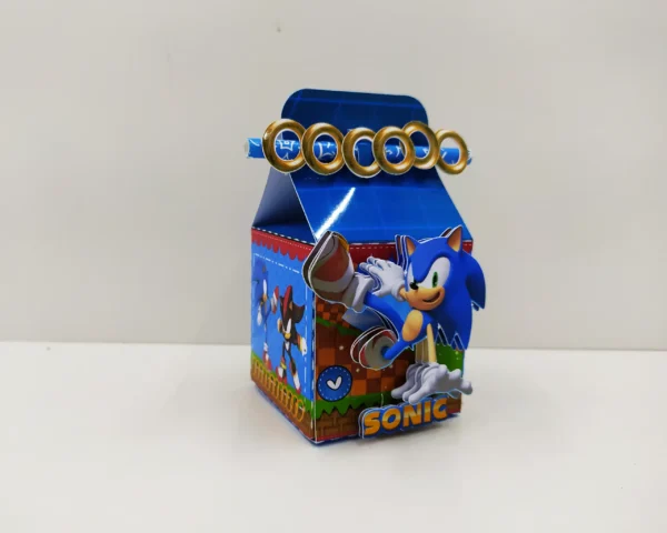 Caixinhas personalizadas do Sonic prontas para impressão e recorte em Studio e PDF.