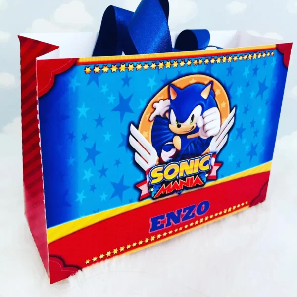 Moldes de caixas e embalagens decoradas do Sonic prontas para recortar em Studio e PDF.