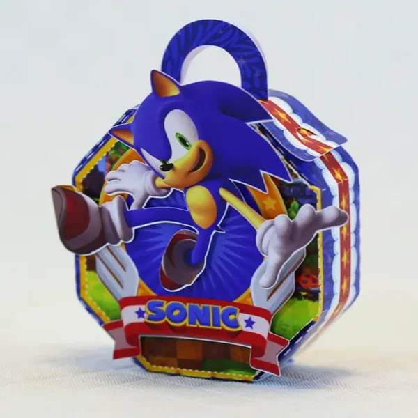 Caixinhas personalizadas do Sonic prontas para impressão e recorte em Studio e PDF.