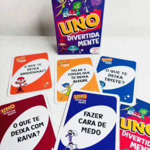 Cartas do jogo de baralho Uno personalizadas com o tema do filme Divertidamente para imprimir.