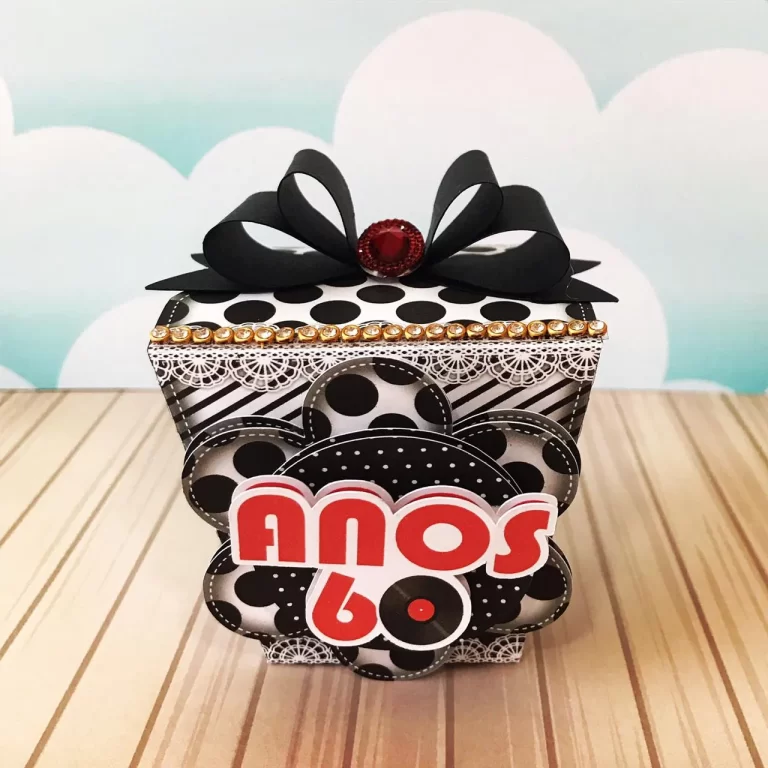 Kit digital de decoração para festas com topper e temas dos Anos 60.